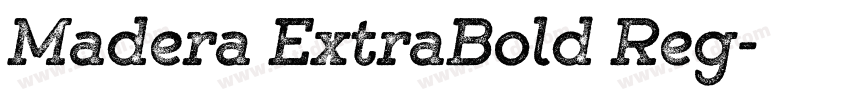 Madera ExtraBold Reg字体转换